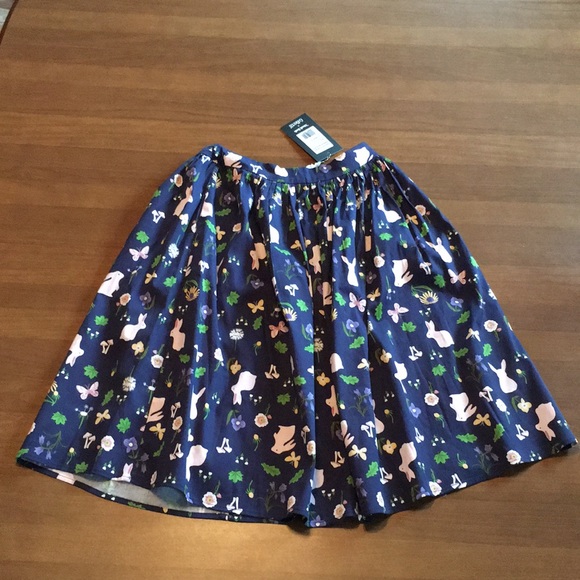 NWT Modcloth X Collectif Jasmine Enchanted Meadow Swing 50s retro circle skirt - Picture 4 of 17